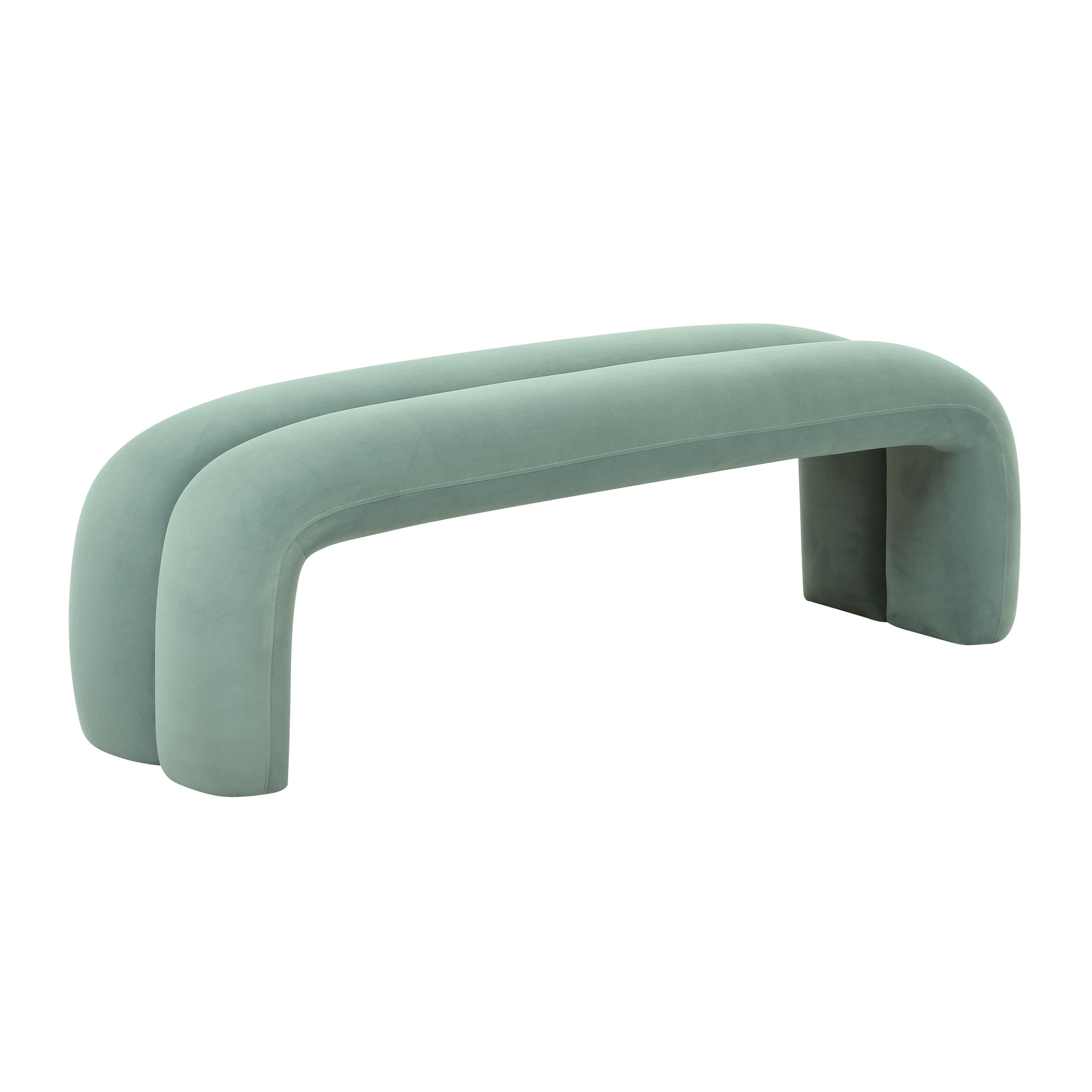 Leigh 56" Performance Velvet Channeled Bench - Luxe Home Furnishings (Jersey City, NJ)
