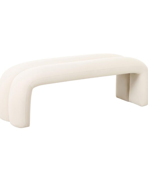 Leigh 56" Performance Velvet Channeled Bench - Luxe Home Furnishings (Jersey City, NJ)