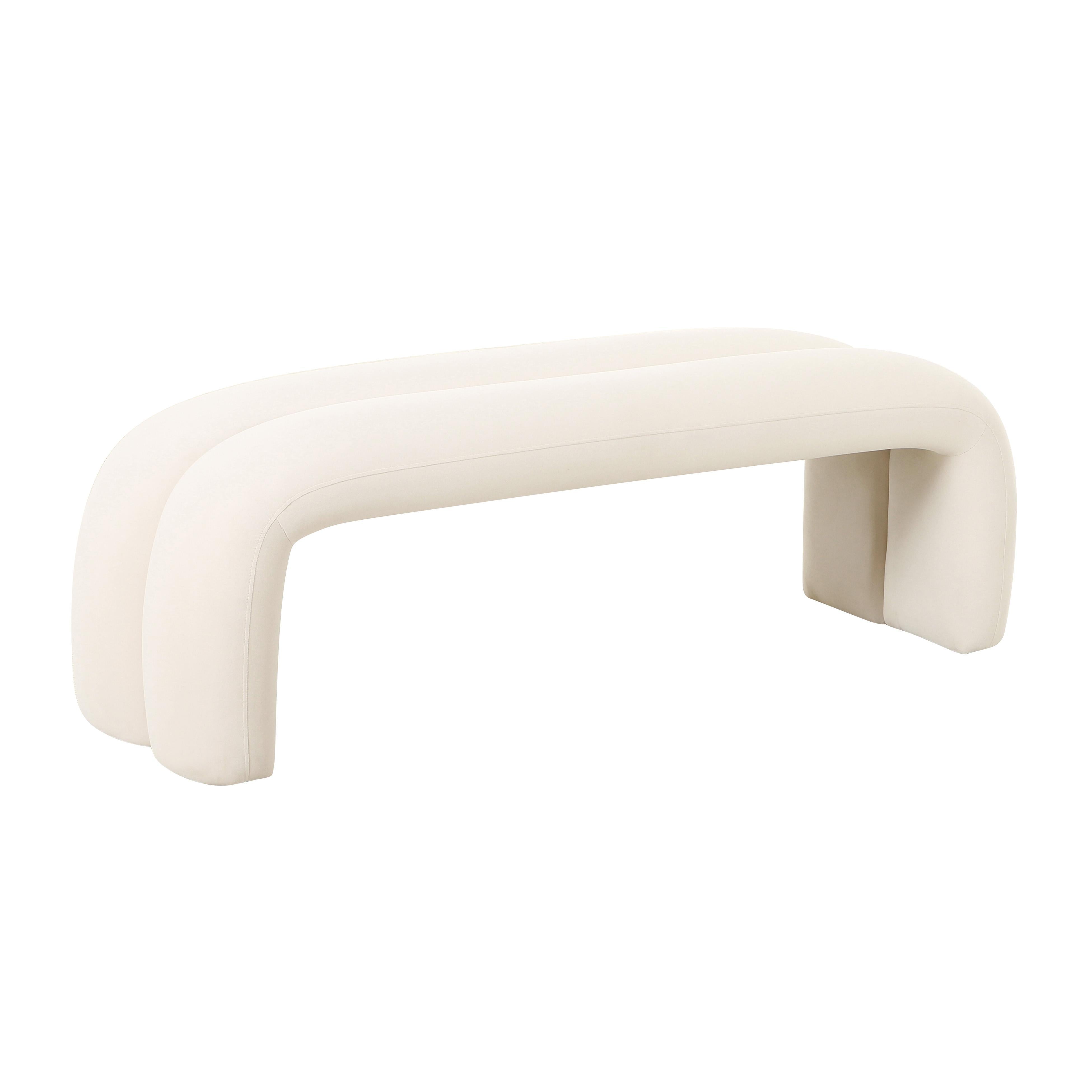 Leigh 56" Performance Velvet Channeled Bench - Luxe Home Furnishings (Jersey City, NJ)