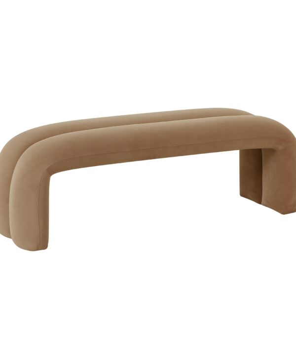 Leigh 56" Performance Velvet Channeled Bench - Luxe Home Furnishings (Jersey City, NJ)