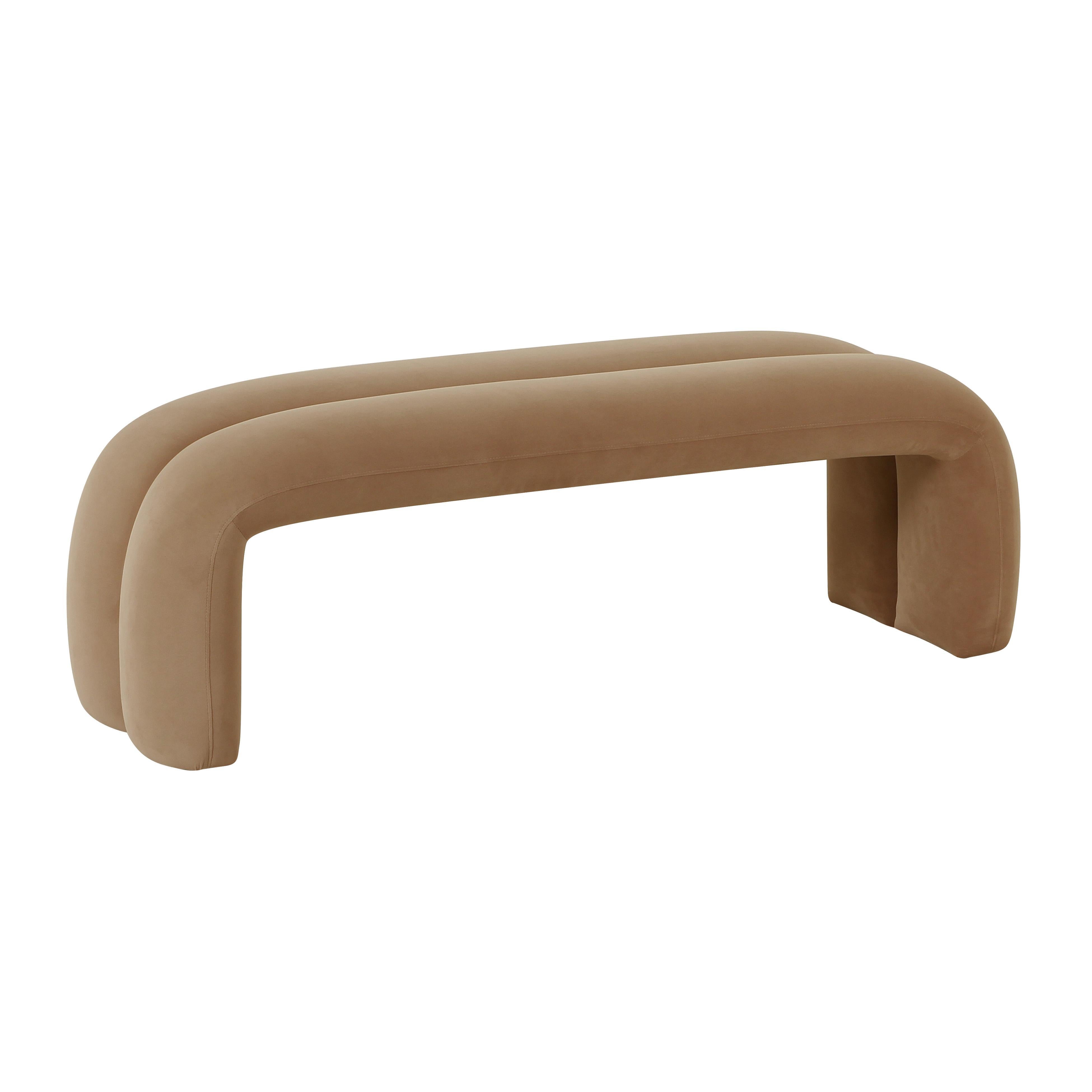 Leigh 56" Performance Velvet Channeled Bench - Luxe Home Furnishings (Jersey City, NJ)