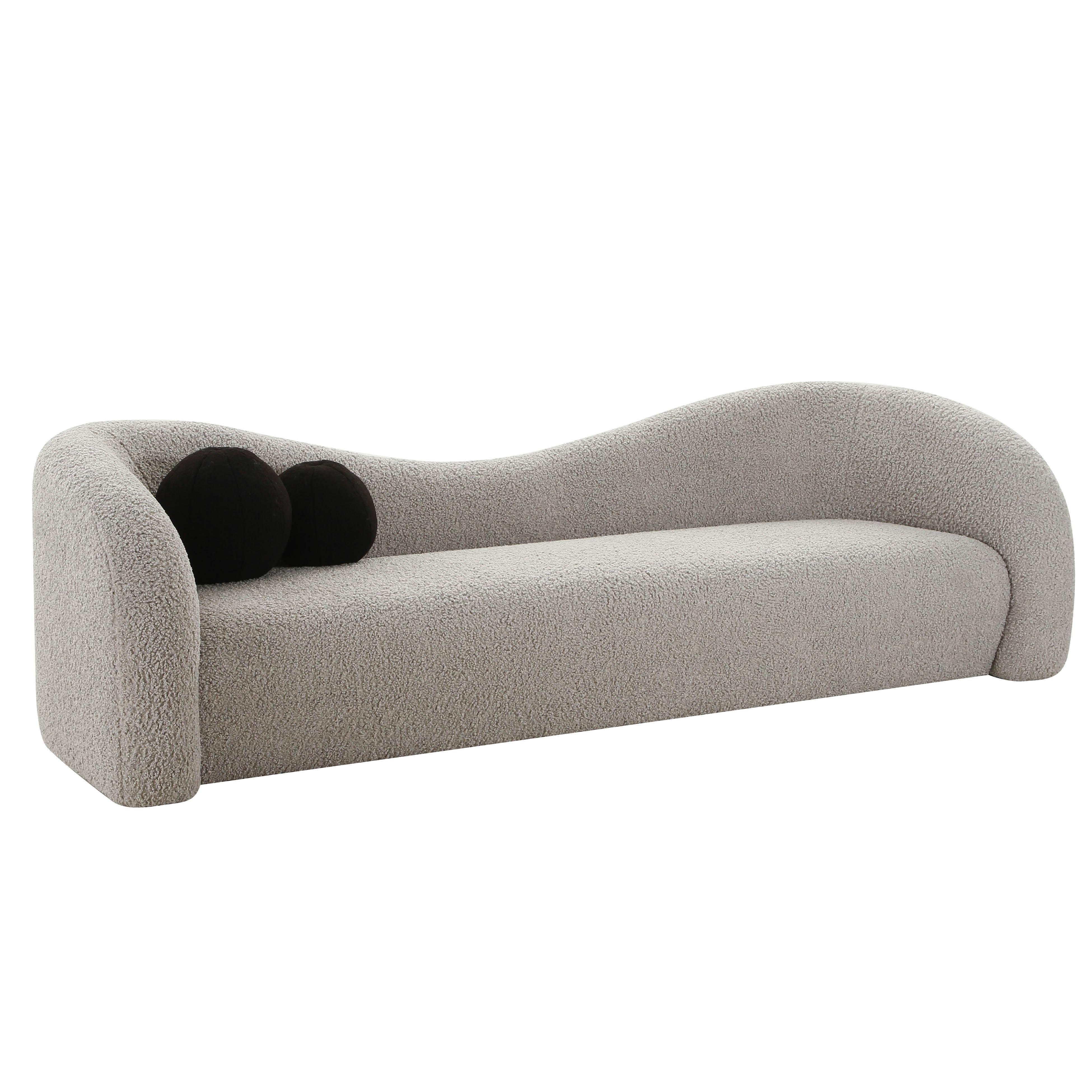 Leonie 102.5" Faux Shearling Sofa - Luxe Home Furnishings (Jersey City, NJ)