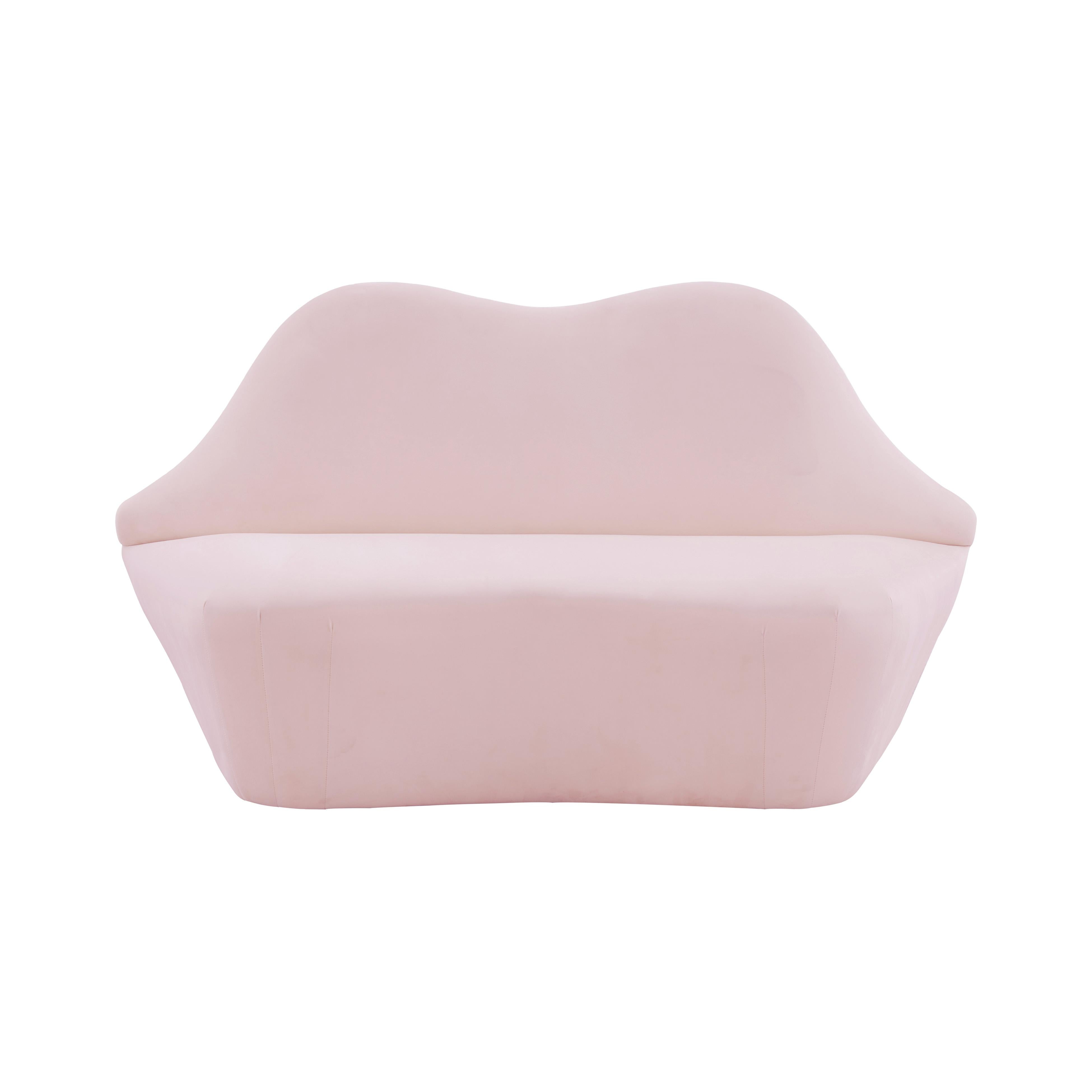 Lips 68" Performance Velvet Settee - Luxe Home Furnishings (Jersey City, NJ)