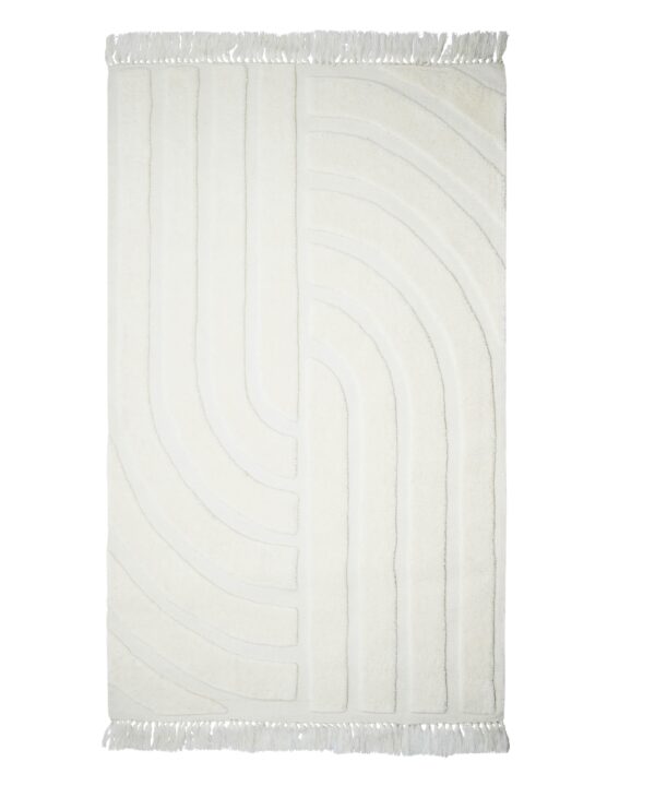 Loop White Area Rug - Luxe Home Furnishings (Jersey City, NJ)