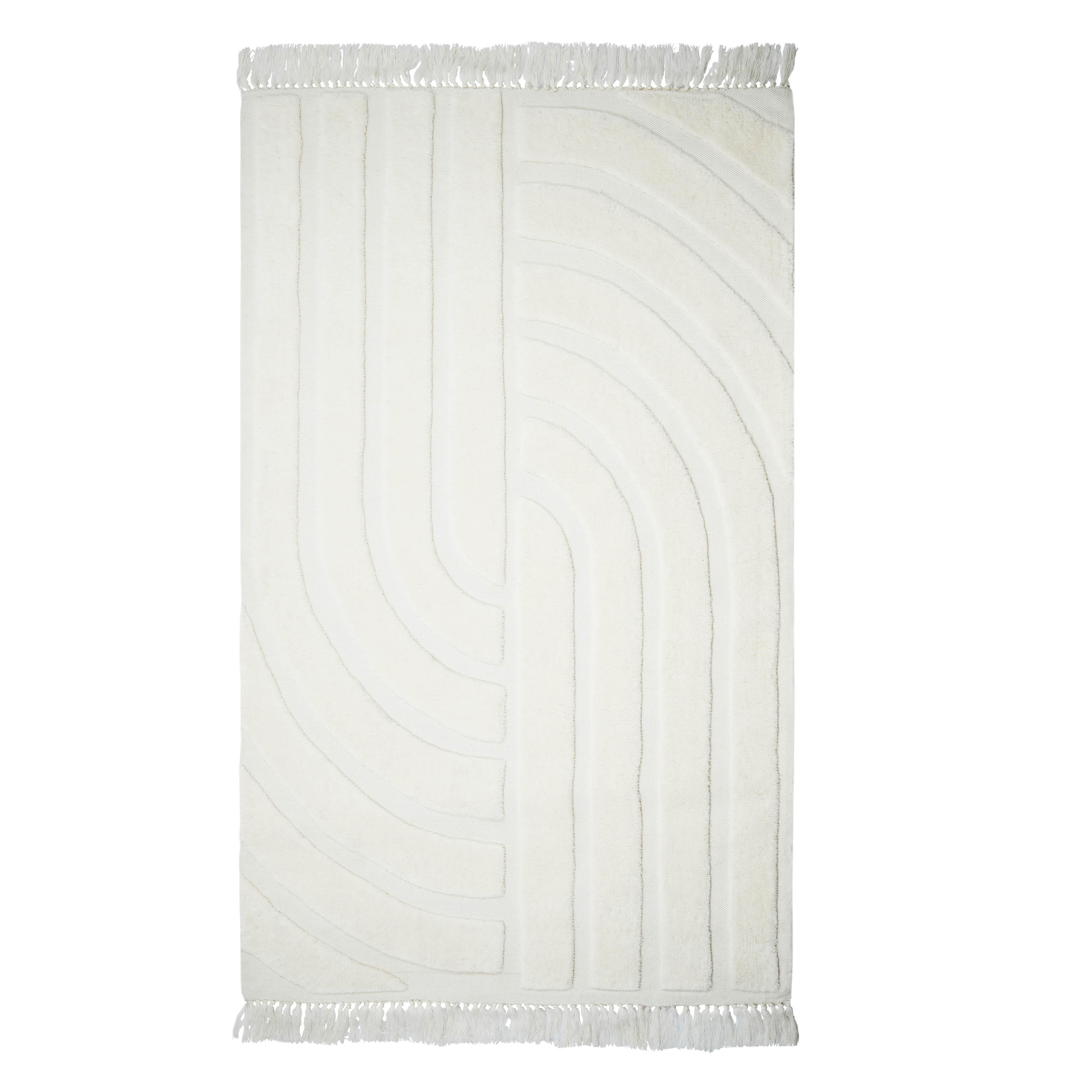 Loop White Area Rug - Luxe Home Furnishings (Jersey City, NJ)