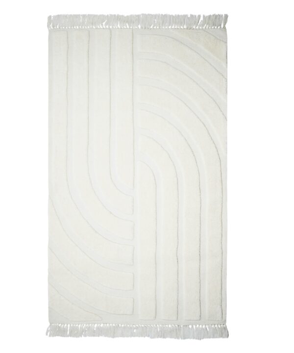 Loop White Area Rug - Luxe Home Furnishings (Jersey City, NJ)