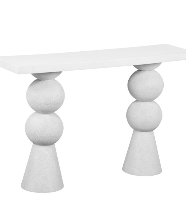 Lupita 53" White Console Table - Luxe Home Furnishings (Jersey City, NJ)