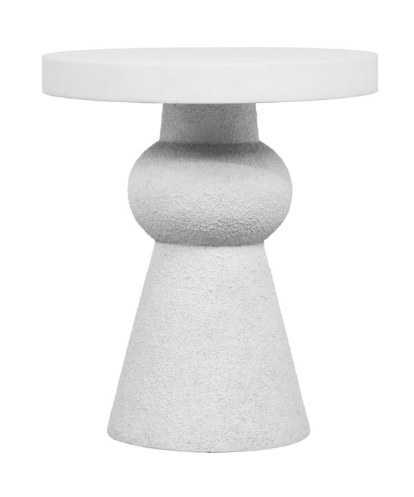 Lupita White Side Table - Luxe Home Furnishings (Jersey City, NJ)