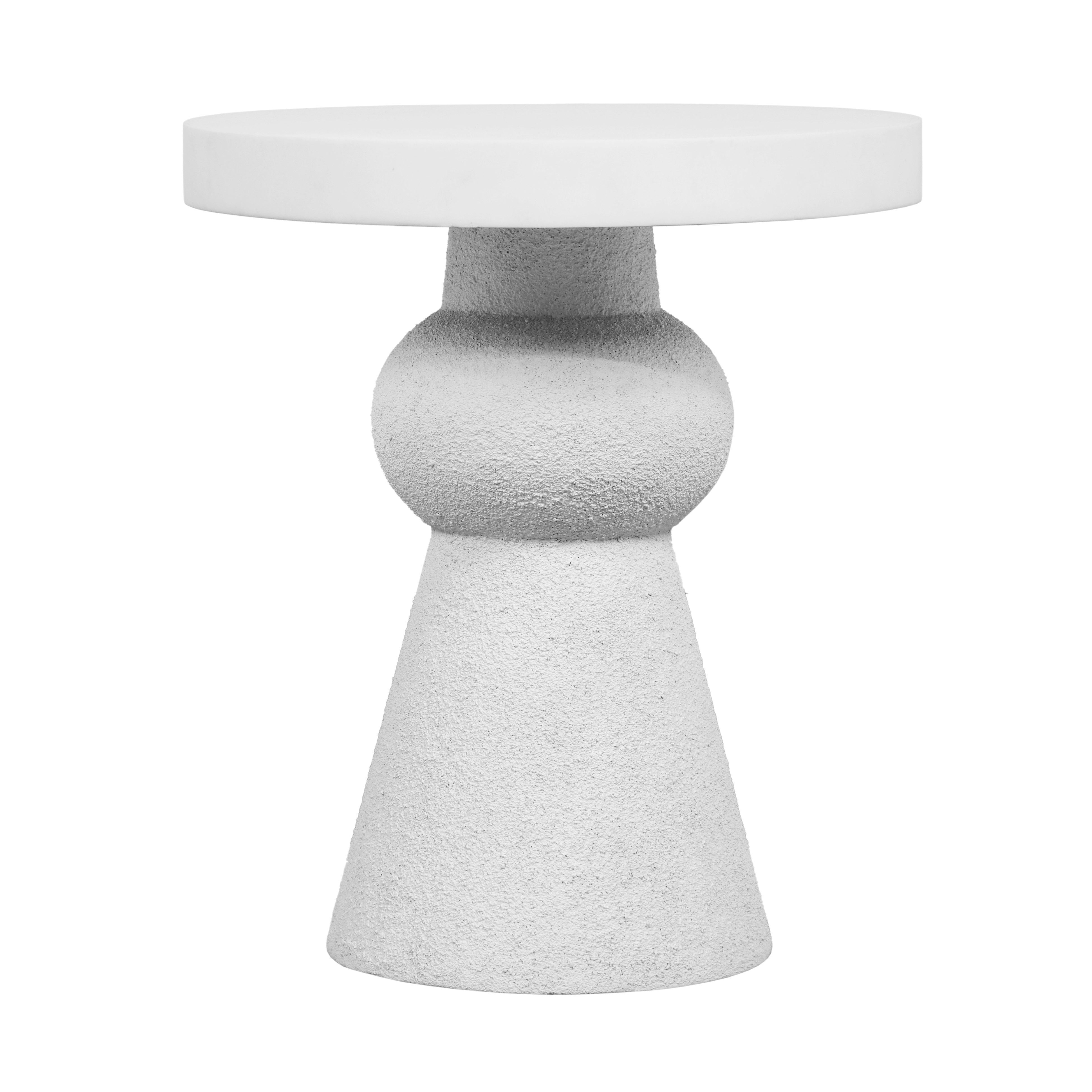 Lupita White Side Table - Luxe Home Furnishings (Jersey City, NJ)