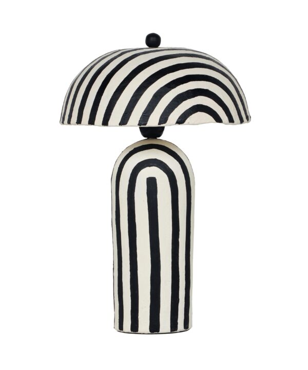 Maiori Striped Papier Mache Table Lamp - Luxe Home Furnishings (Jersey City, NJ)