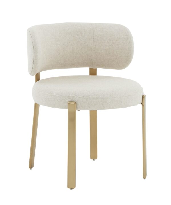 Margaret Cream Performance Linen Dining Chair - Luxe Home Furnishings (Jersey City, NJ)