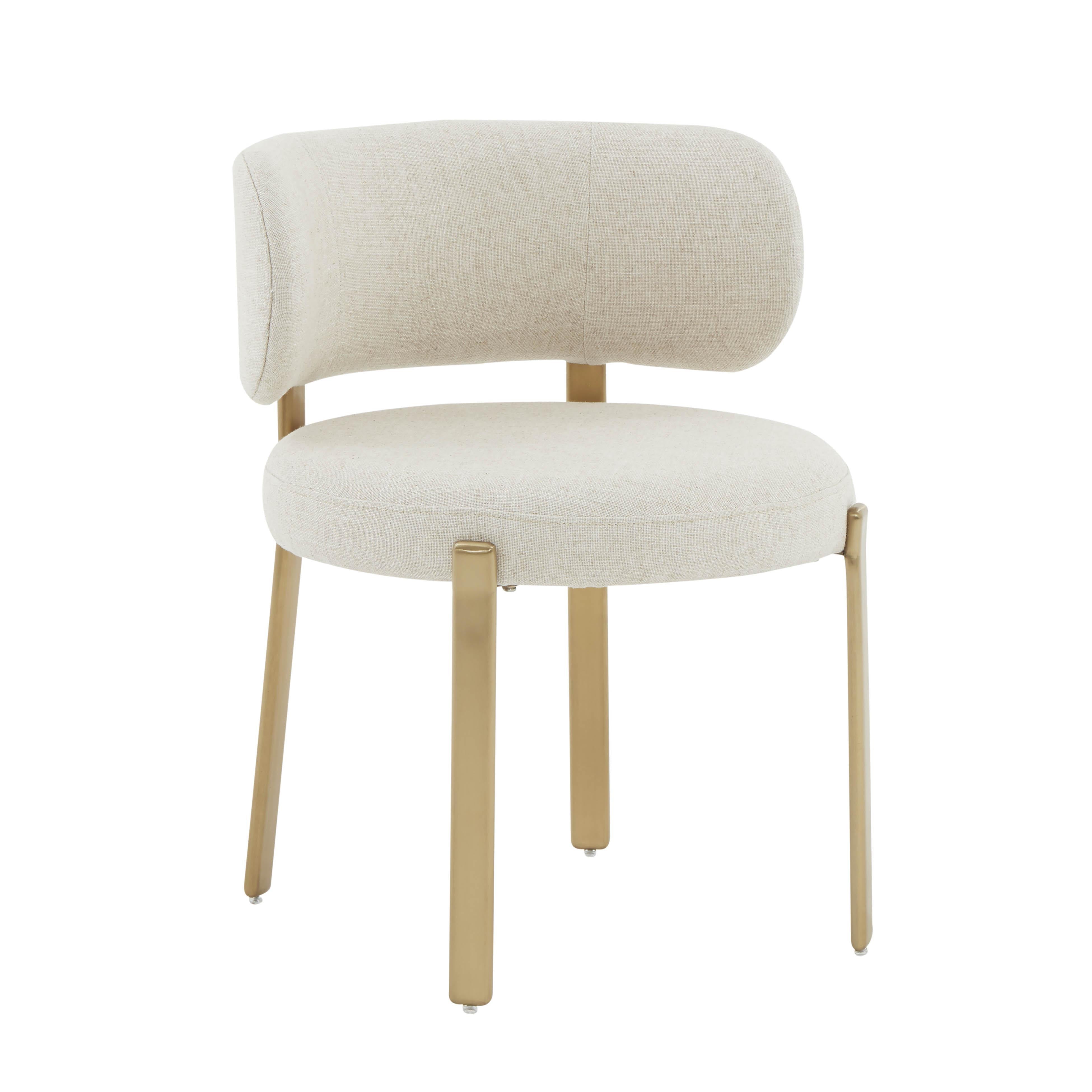 Margaret Cream Performance Linen Dining Chair - Luxe Home Furnishings (Jersey City, NJ)