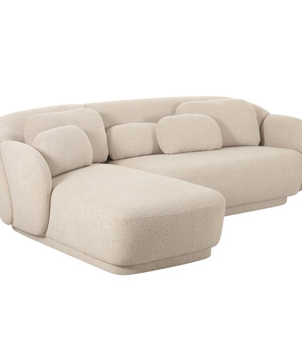 Misty 2-Piece Cream Performance Boucle L-Shaped Sectional - Luxe Home Furnishings (Jersey City, NJ)