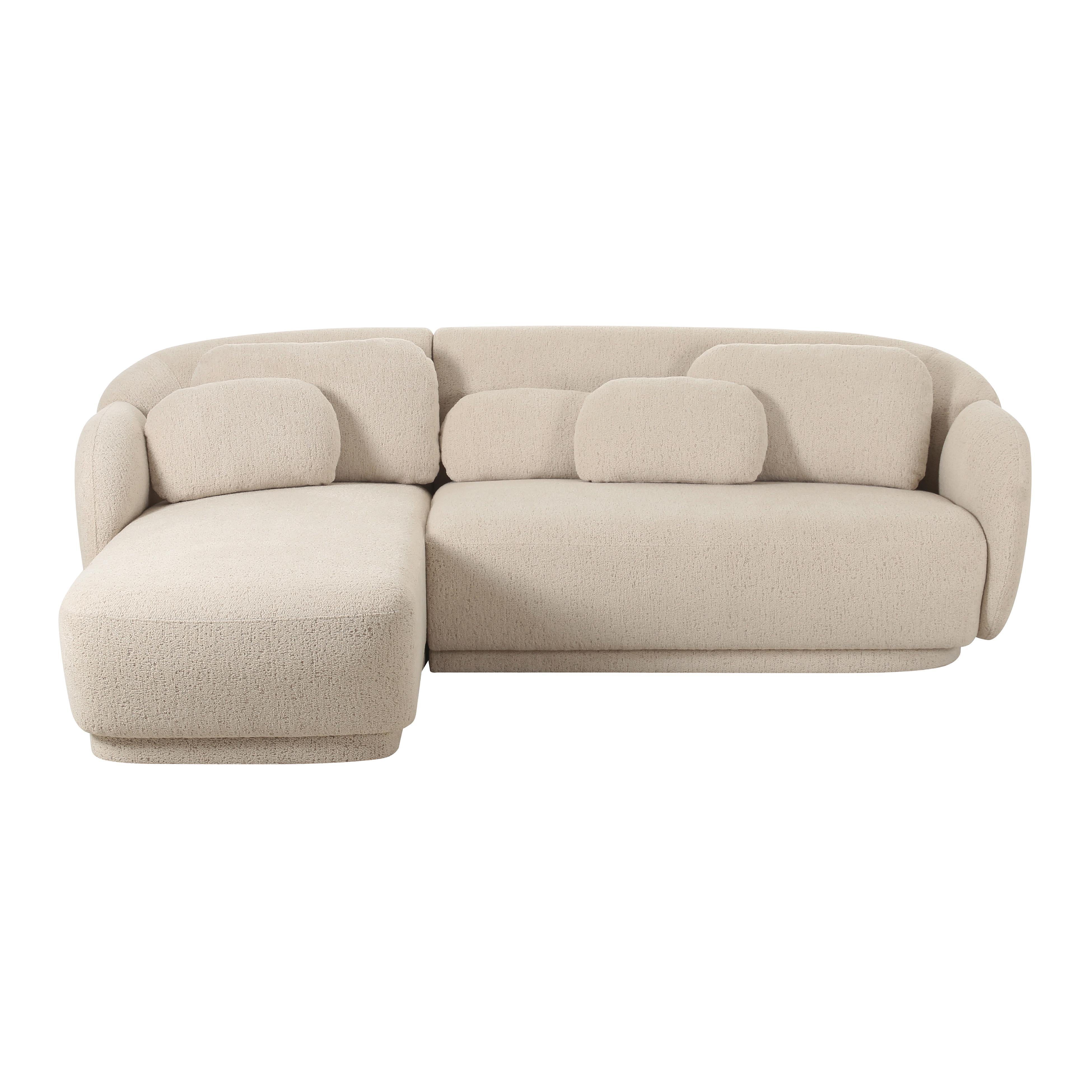 Misty 2-Piece Cream Performance Boucle L-Shaped Sectional - Luxe Home Furnishings (Jersey City, NJ)