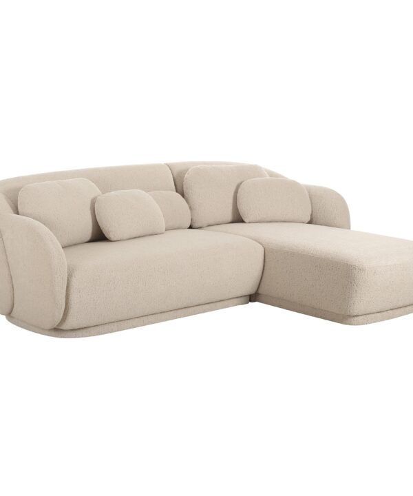 Misty 2-Piece Cream Performance Boucle L-Shaped Sectional - Luxe Home Furnishings (Jersey City, NJ)
