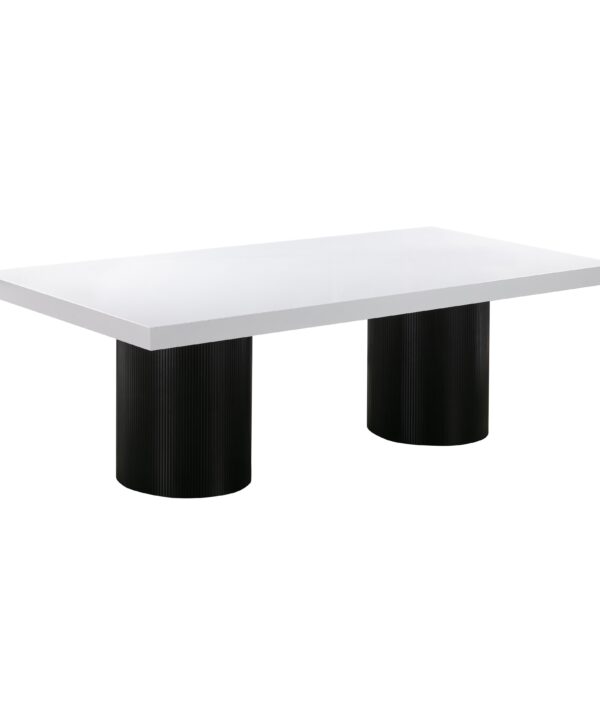 Nova 95" White Lacquer Rectangular Dining Table - Luxe Home Furnishings (Jersey City, NJ)