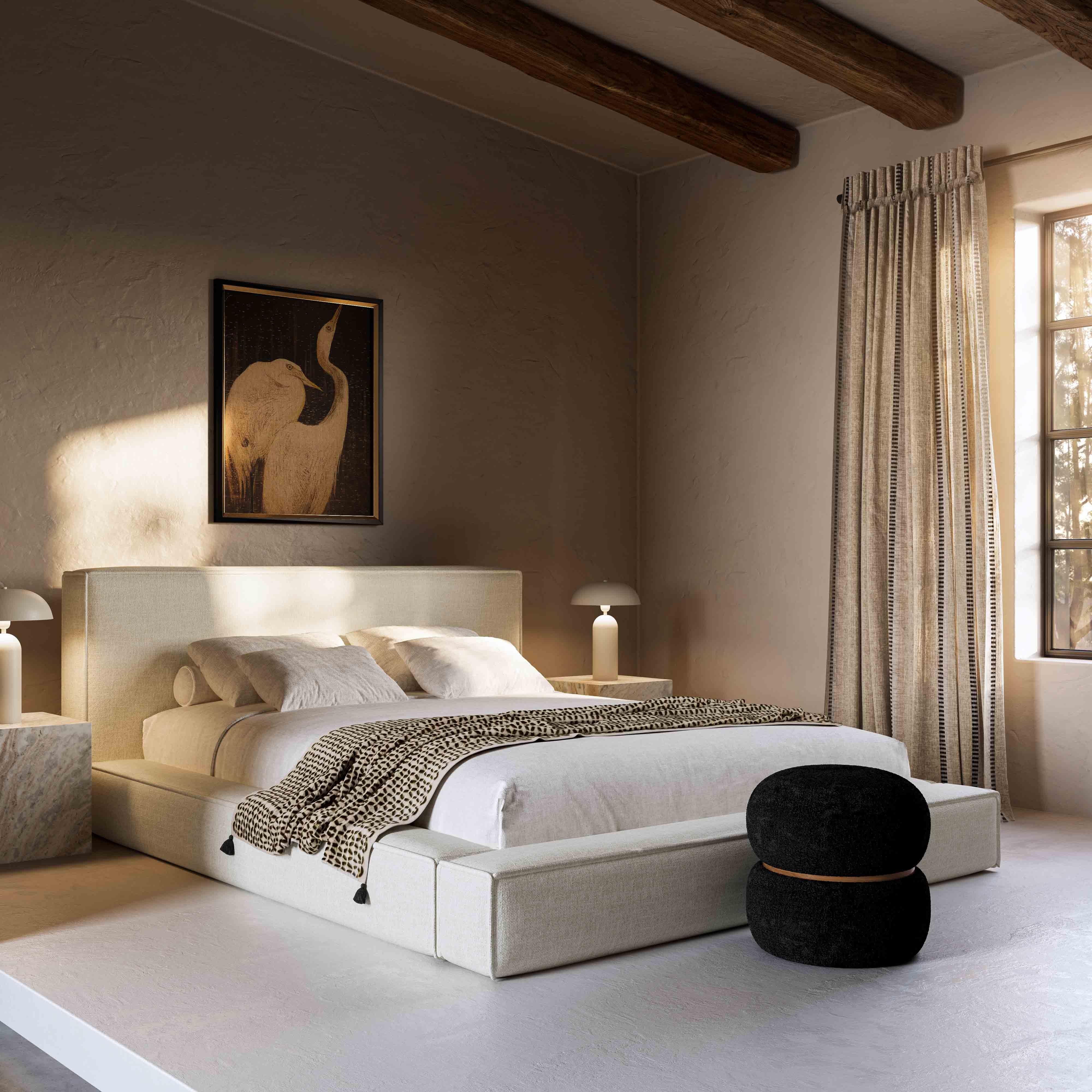 Olafur Performance Linen Upholstered Bed - Luxe Home Furnishings (Jersey City, NJ)