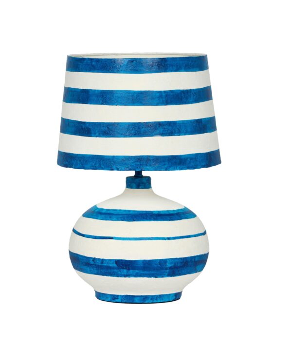 Positano Striped Papier Mache Table Lamp - Luxe Home Furnishings (Jersey City, NJ)
