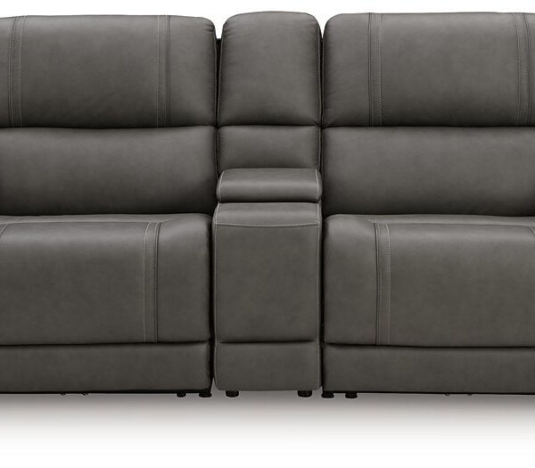 5Z - Pittson Power Reclining Sectional Loveseat with Console