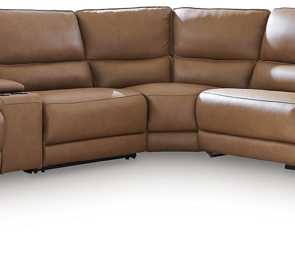 DeepWakes Reclining Sectional with Storage Console - Luxe Home Furnishings (Jersey City, NJ)