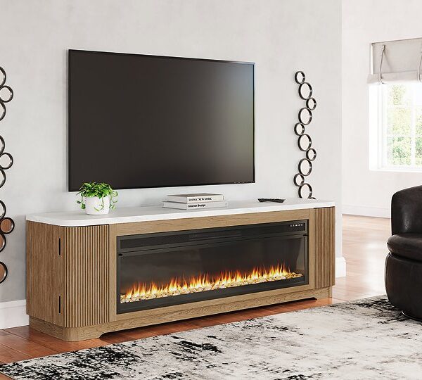 Camdill 80" TV Stand with Electric Fireplace