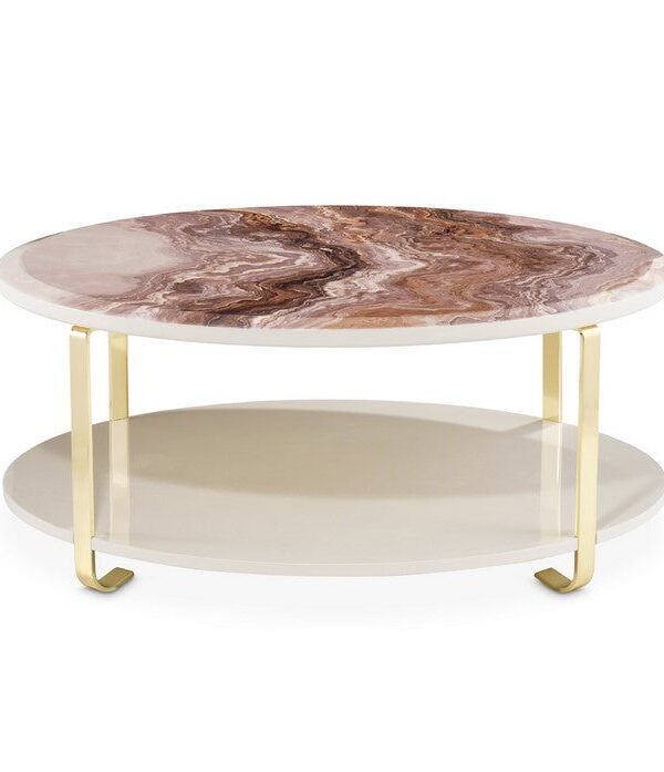 AICO Ariana Cocktail Table in Gold image