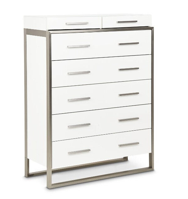 AICO Marquee Chest in Cloud White image