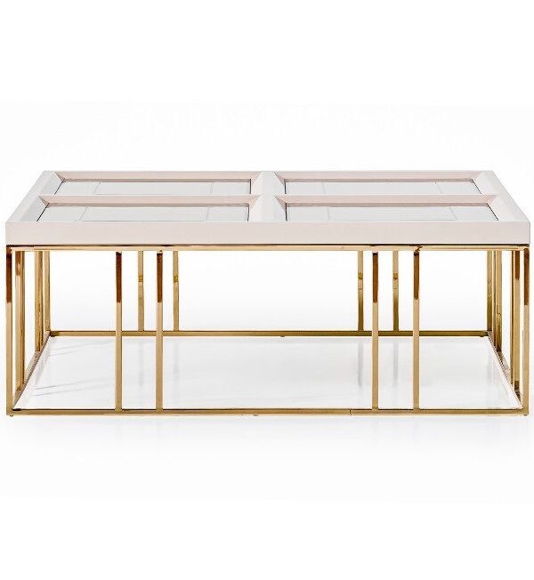 AICO Carmela Cocktail Table in Shimmer Ivory image