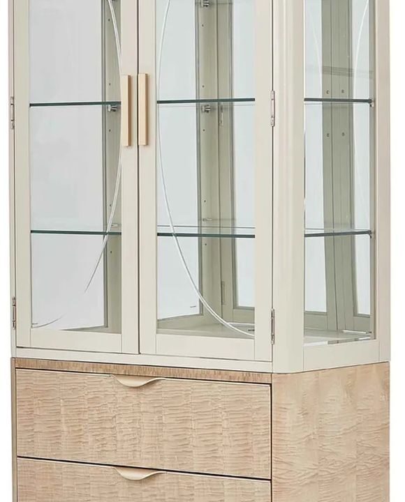 AICO Malibu Crest Display Cabinet in Chardonnay image