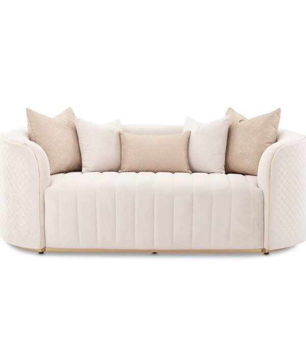 AICO Ariana Loveseat in Beige Gold image