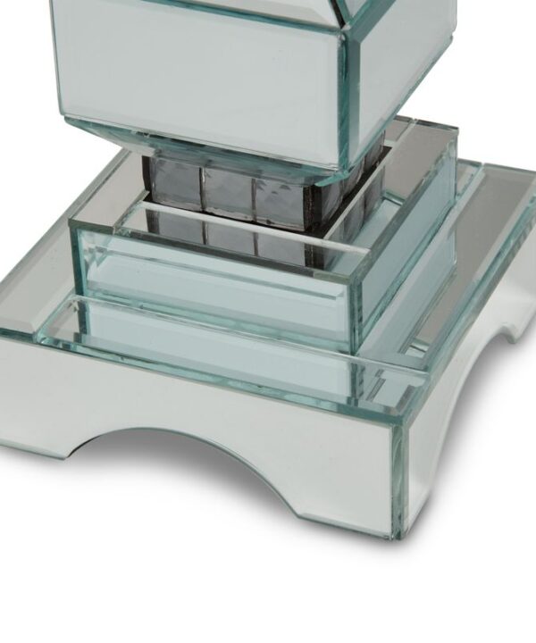 AICO Montreal 2-Tier Mirrored Candle Holder w/Crystal Accents (2/pack) image