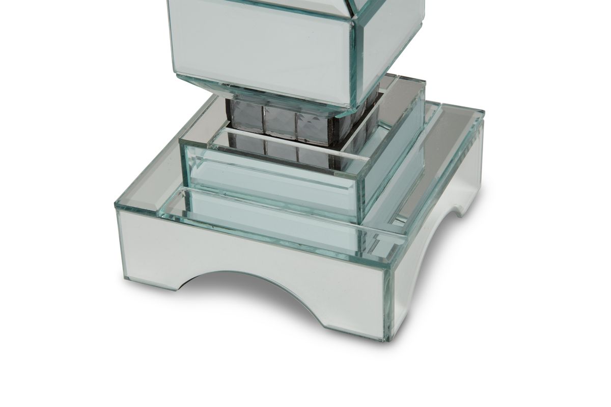 AICO Montreal 2-Tier Mirrored Candle Holder w/Crystal Accents (2/pack) image
