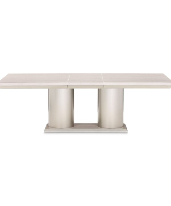 AICO Marin Double Pedestal Table in Greige image