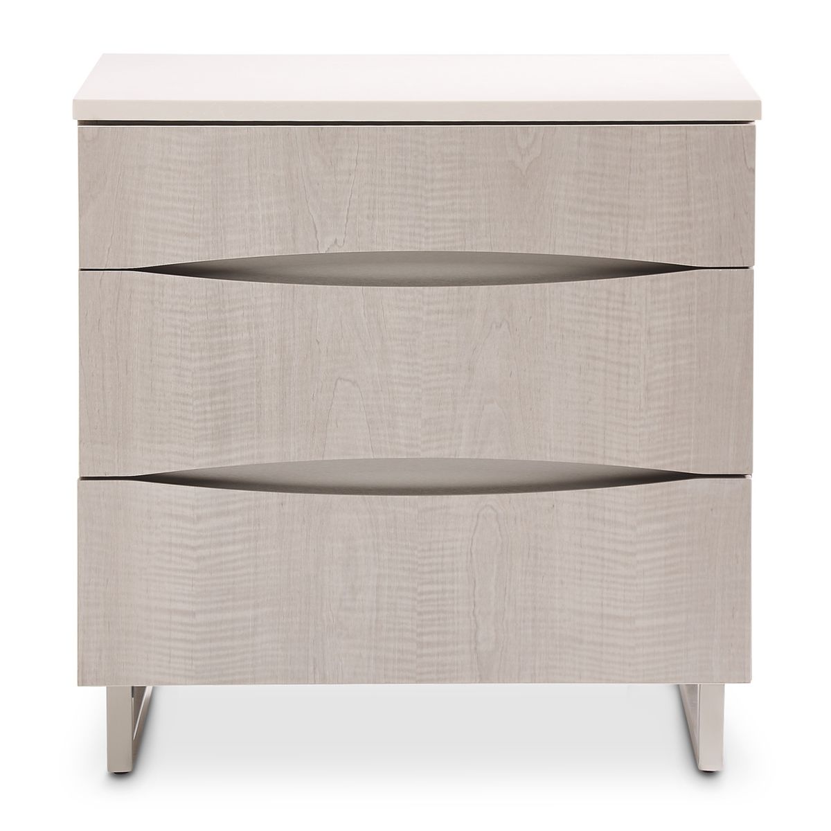 AICO Marin Nightstand in Greige - Luxe Home Furnishings (Jersey City, NJ)
