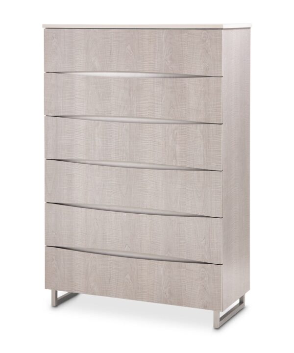 AICO Marin 6-Drawer Chest in Greige KI-MRIN070R-139 image