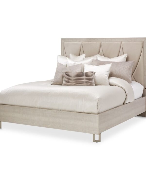 AICO Marin King Panel Bed in Greige image