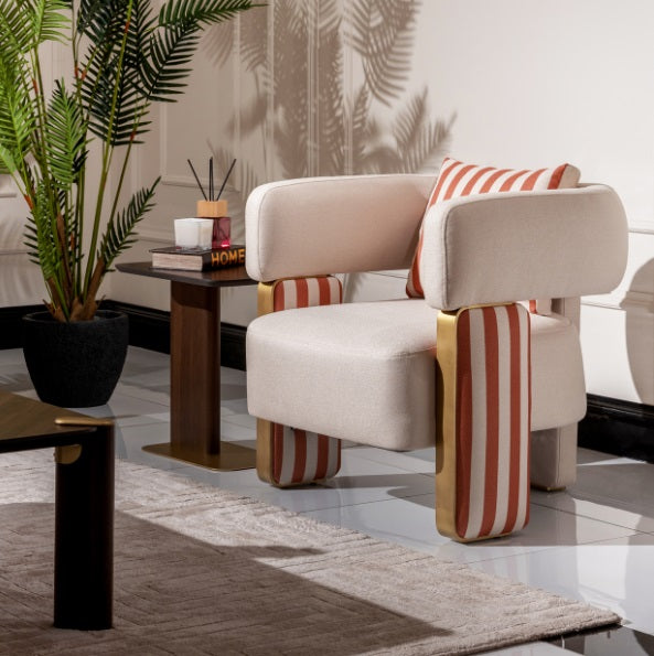 AICO Furniture Amora Chair Ash in Eggshell Walnut - Luxe Home Furnishings (Jersey City, NJ)