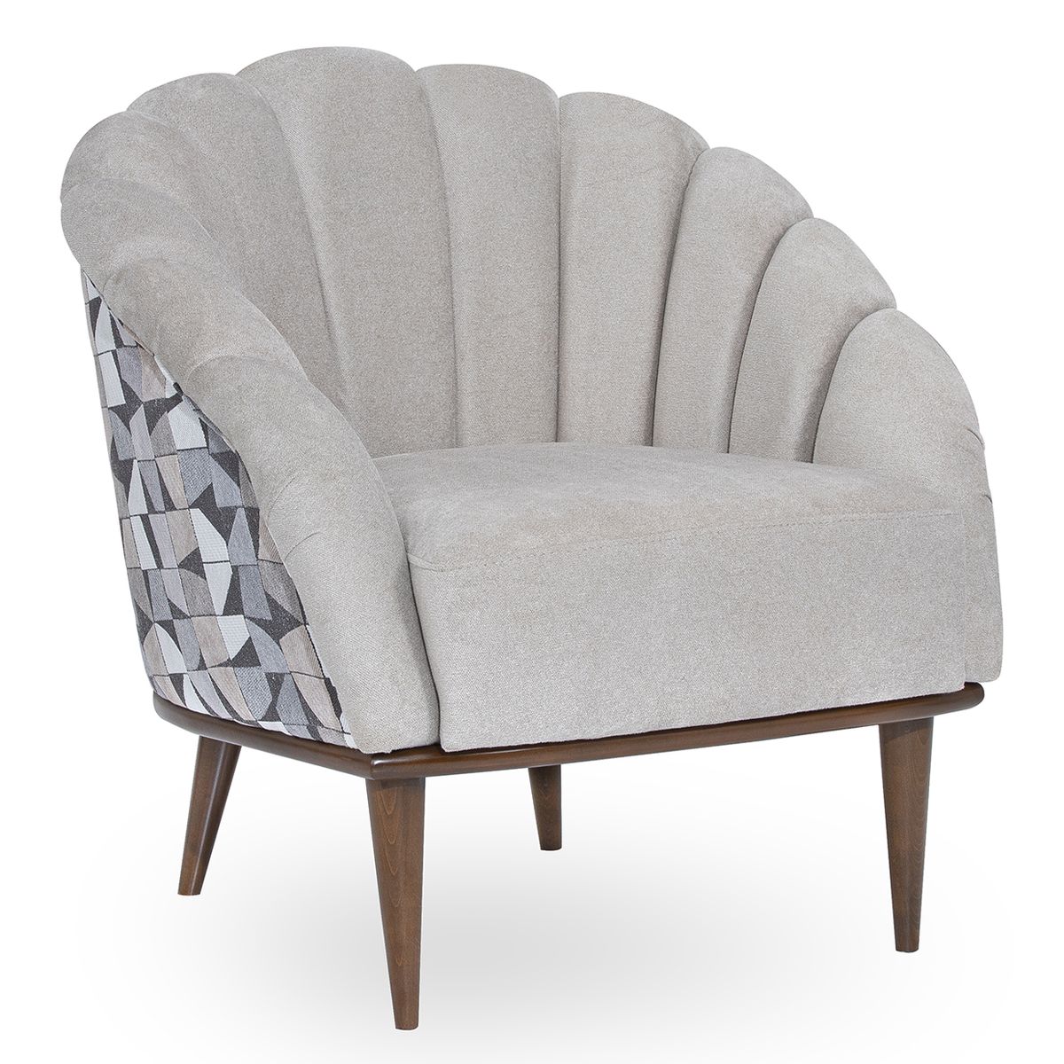 AICO Balboa Accent Chair in Warm Walnut image