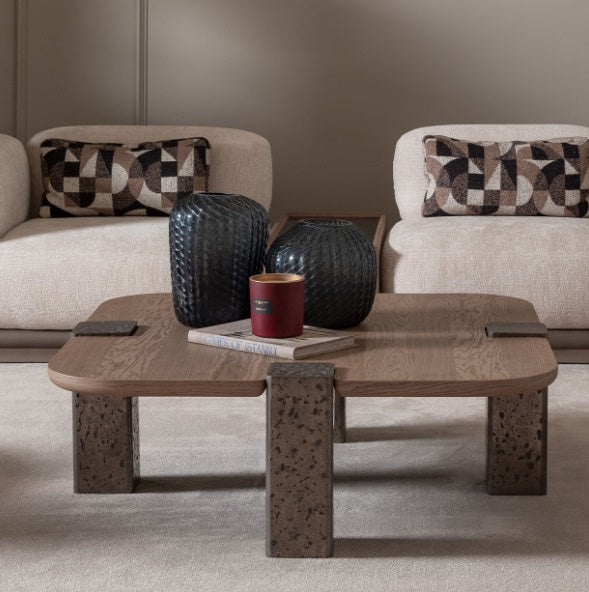 AICO Furniture Bristol Point Large Cocktail Table in Saddle Brown - Luxe Home Furnishings (Jersey City, NJ)