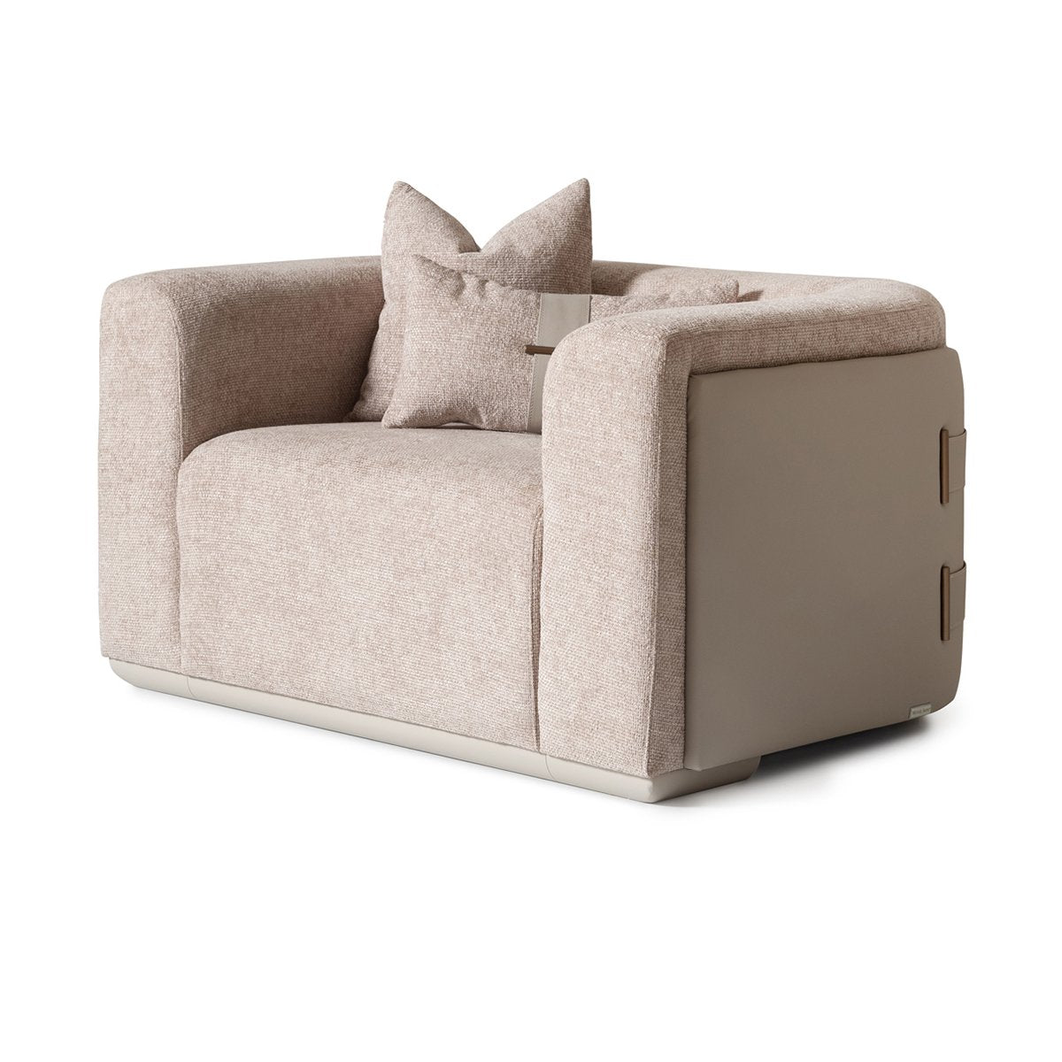 AICO Canberra Chair 1/2 in Brown - Luxe Home Furnishings (Jersey City, NJ)