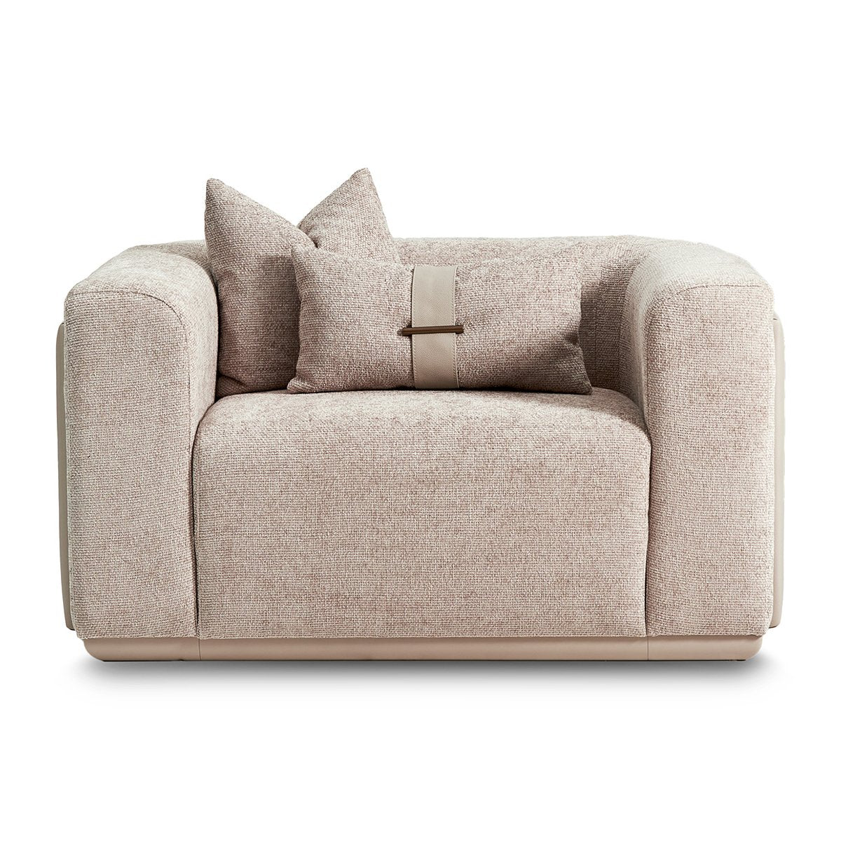 AICO Canberra Chair 1/2 in Brown - Luxe Home Furnishings (Jersey City, NJ)