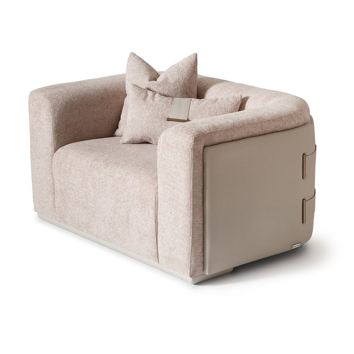 AICO Canberra Chair 1/2 in Brown - Luxe Home Furnishings (Jersey City, NJ)