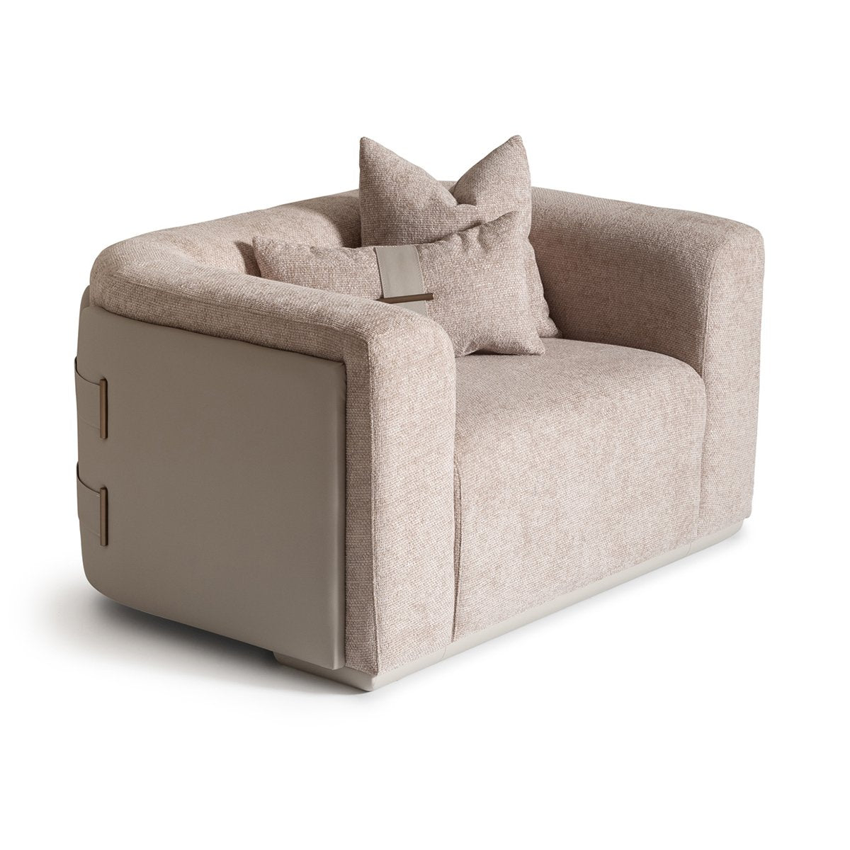 AICO Canberra Chair 1/2 in Brown - Luxe Home Furnishings (Jersey City, NJ)