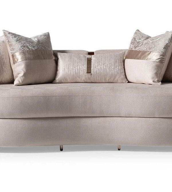 AICO Carmela Sofa Almond in Shimmer Ivory image