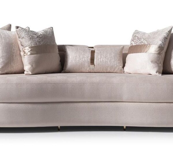 AICO Carmela Mansion Sofa in Shimmer Ivory image