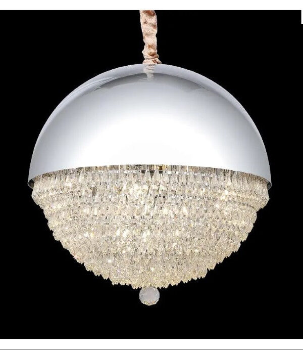 AICO Eclipse LED Light Chandelier w/Silver Dome in Moonlight image
