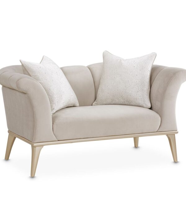 AICO Yvette Chair and A Half in Porcini Medium Champagne image