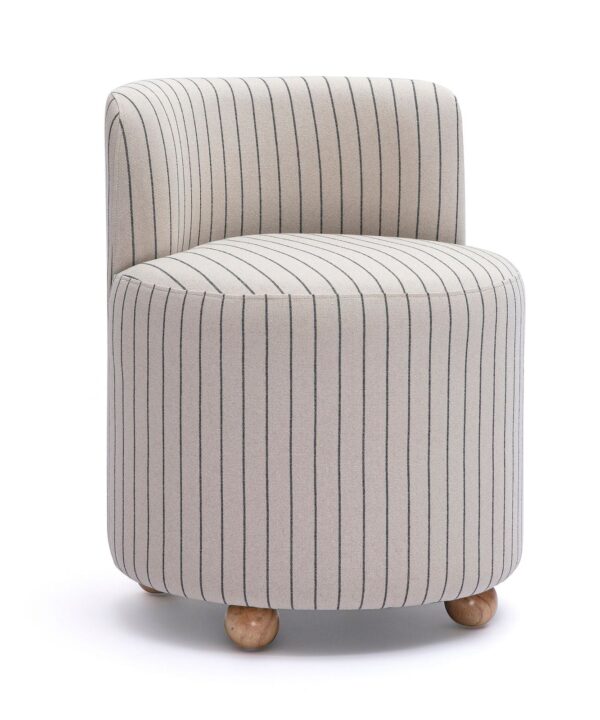 Hakuna Black and White Striped Linen Desk Chair - Luxe Home Furnishings (Jersey City, NJ)