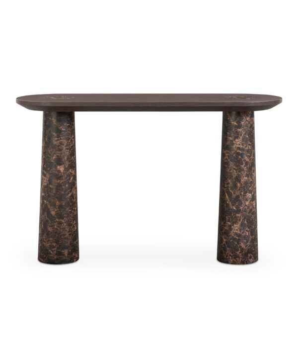 Braya 50" Faux Emperador Marble Console Table - Luxe Home Furnishings (Jersey City, NJ)
