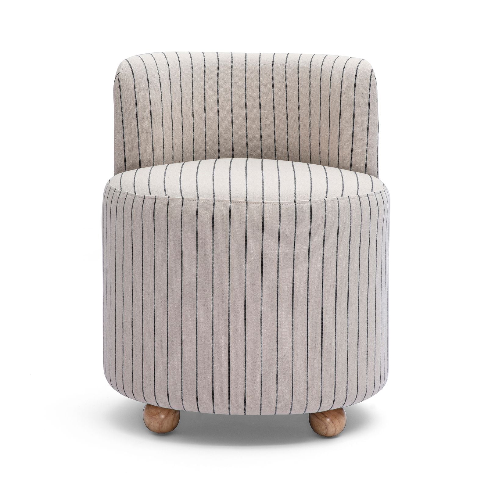Hakuna Black and White Striped Linen Desk Chair - Luxe Home Furnishings (Jersey City, NJ)